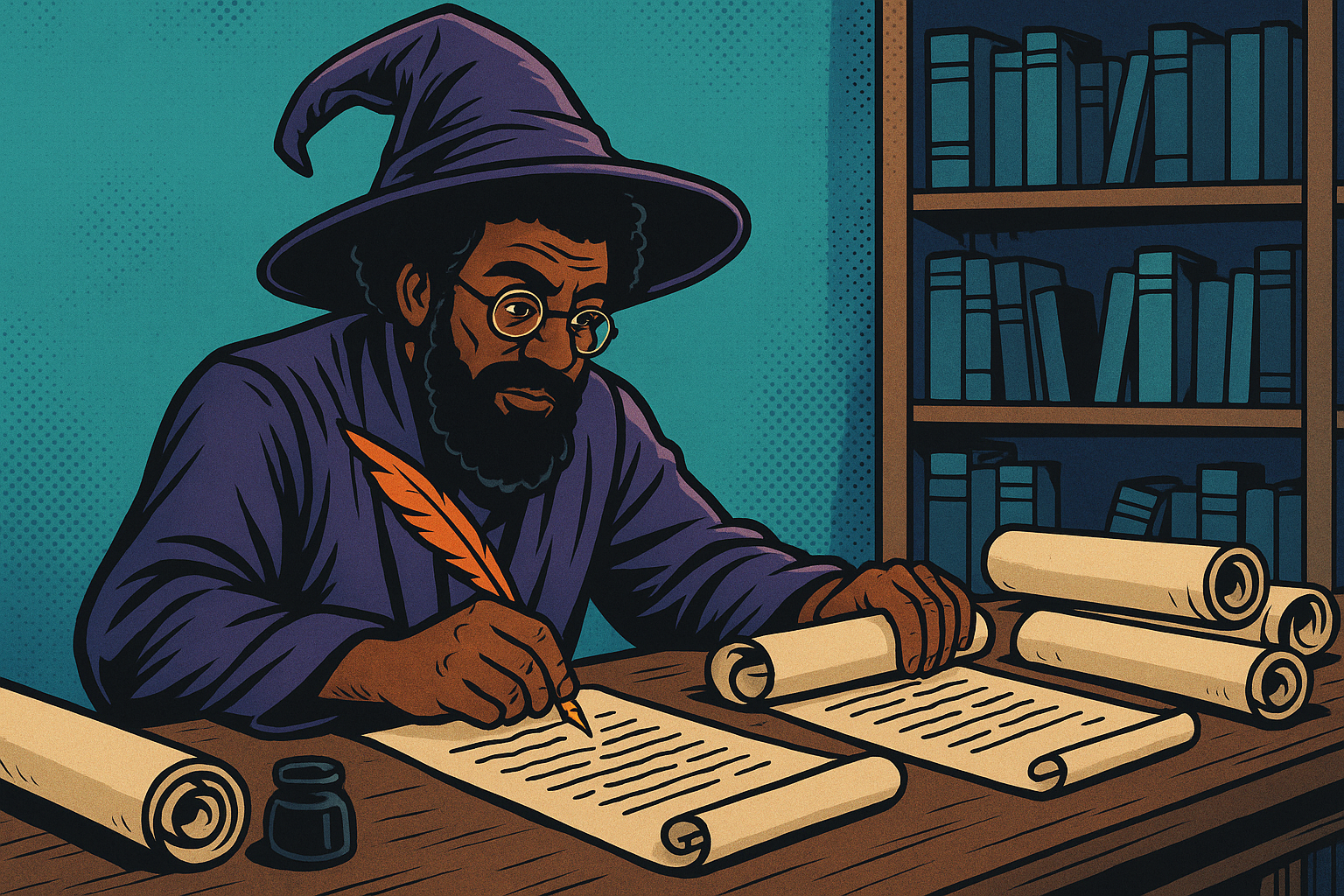 Professor Synapse writing documentation.